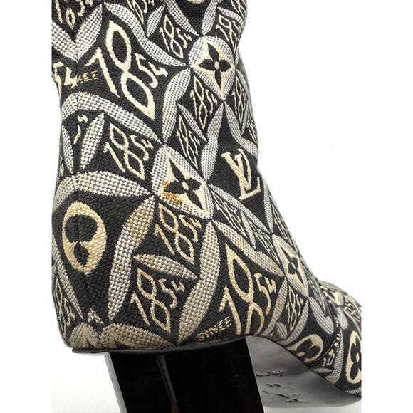 Louis Vuitton 1854 Monogram Ankle Heeled Boots *SIZE 39*2020 Collection - Picture 7 of 10